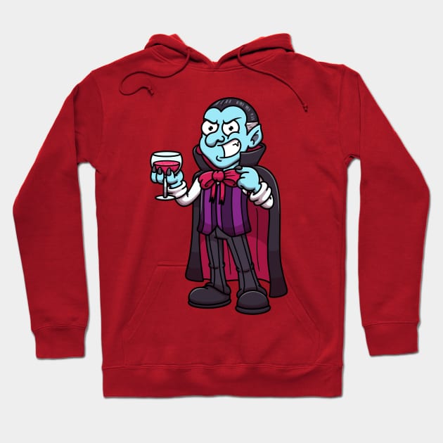 Vampire Drinking Blood Hoodie by TheMaskedTooner